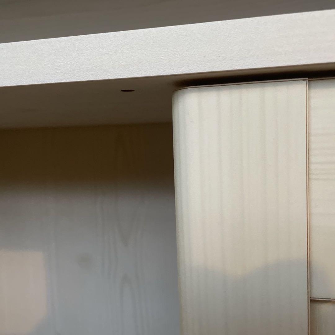 k979r114 カントリー調の白いキッチンカウンター/ワゴン キャスター付き