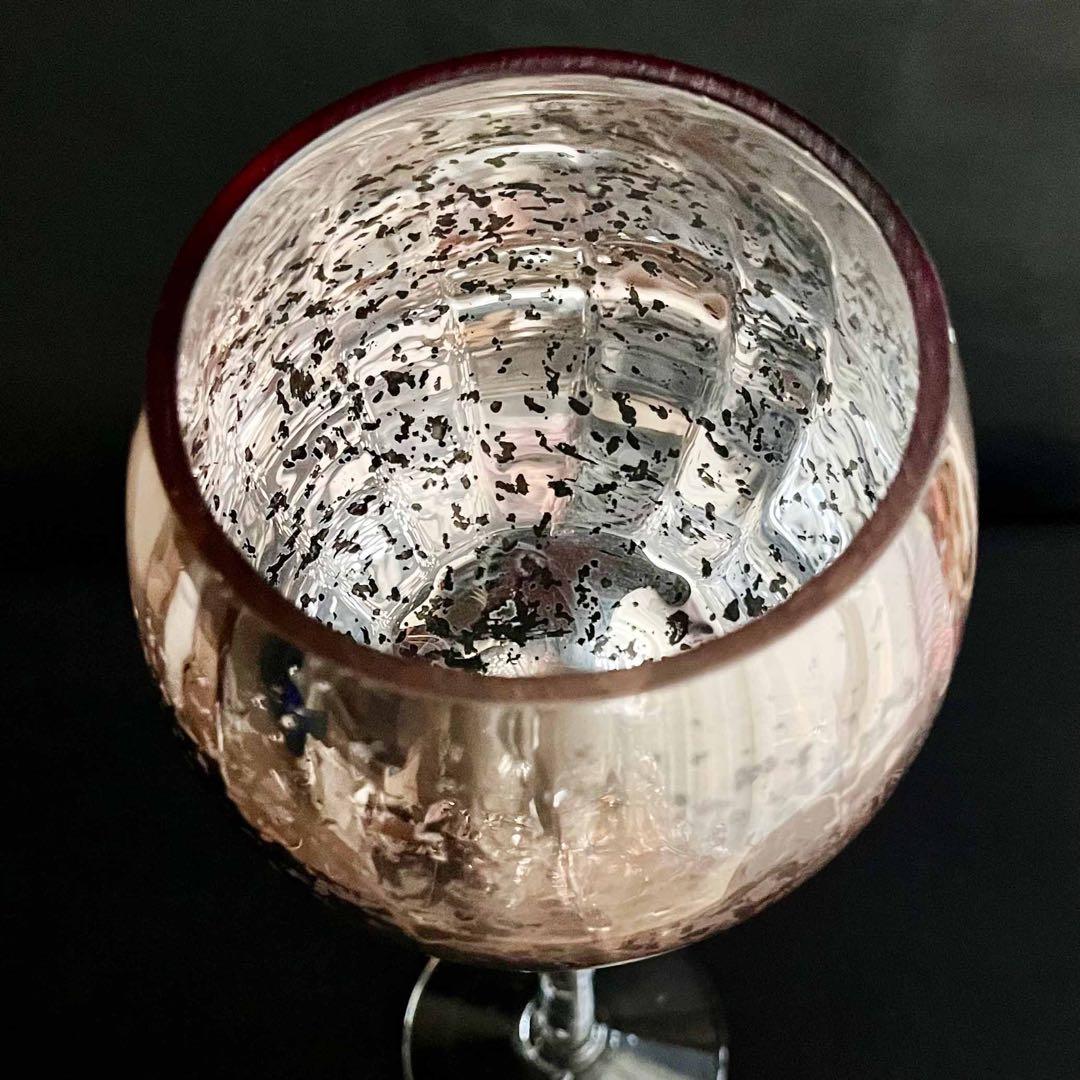 ★新品未使用★パリ発　アンティークゴールドとラインストーンのフラワーベース　L