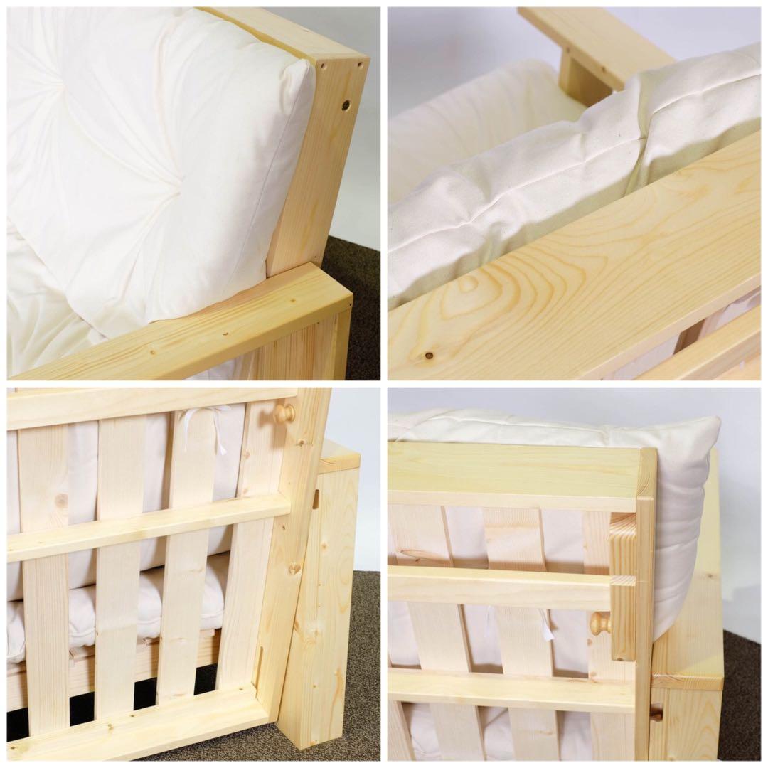 K 新品 北欧パイン ソファベッド セミダブル すのこベッド ソファ カントリー