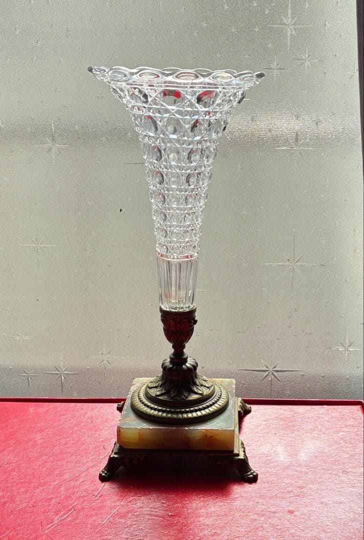 バカラ ディアマンピエーリー ブロンズ装飾 アンティーク 花器