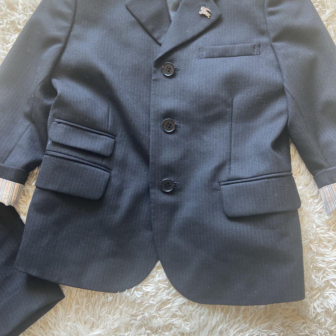 美品　バーバリーロンドン　キッズフォーマル　110 スーツ　男の子　紺　ネクタイ