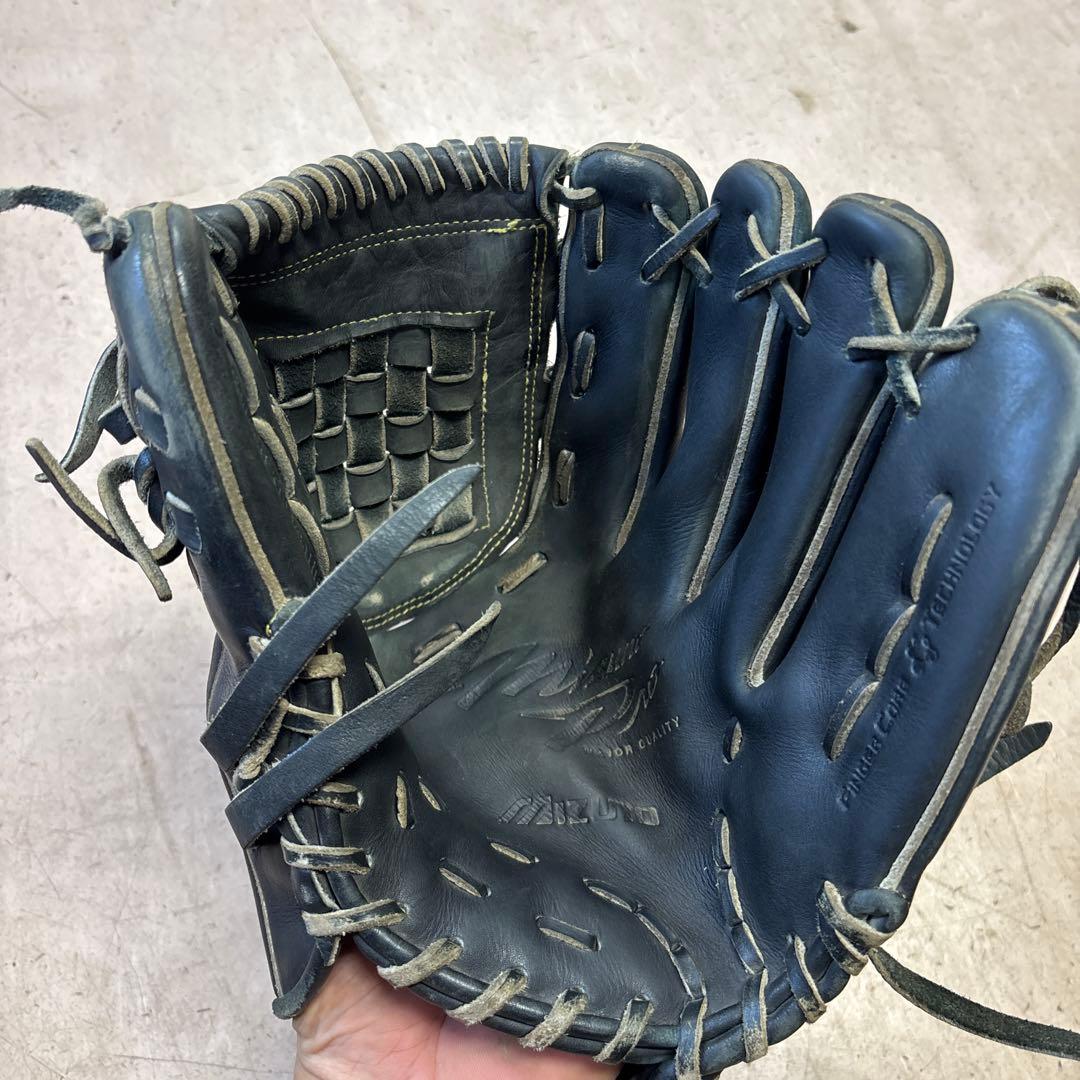 Mizuno 硬式グローブ 黒 編み込みポケット