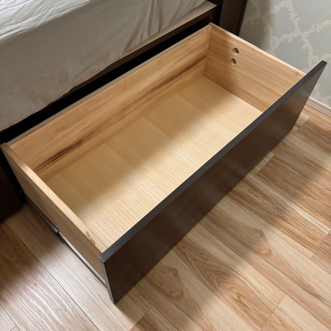 送料無料 ベッドフレーム ワイドダブル 収納付き 足元収納 フランスベッド