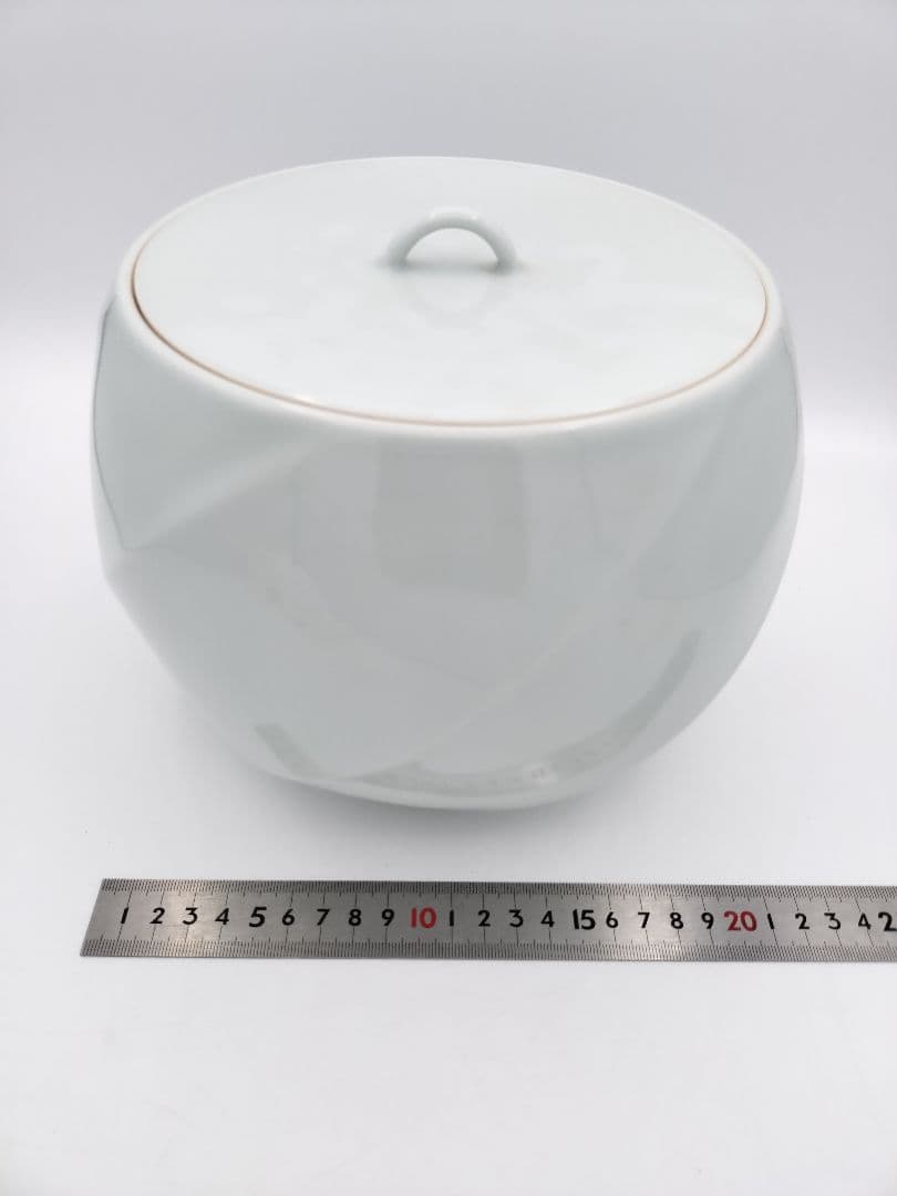 b47 水指 白磁 小川武雄 木箱 茶道具 古物 京都