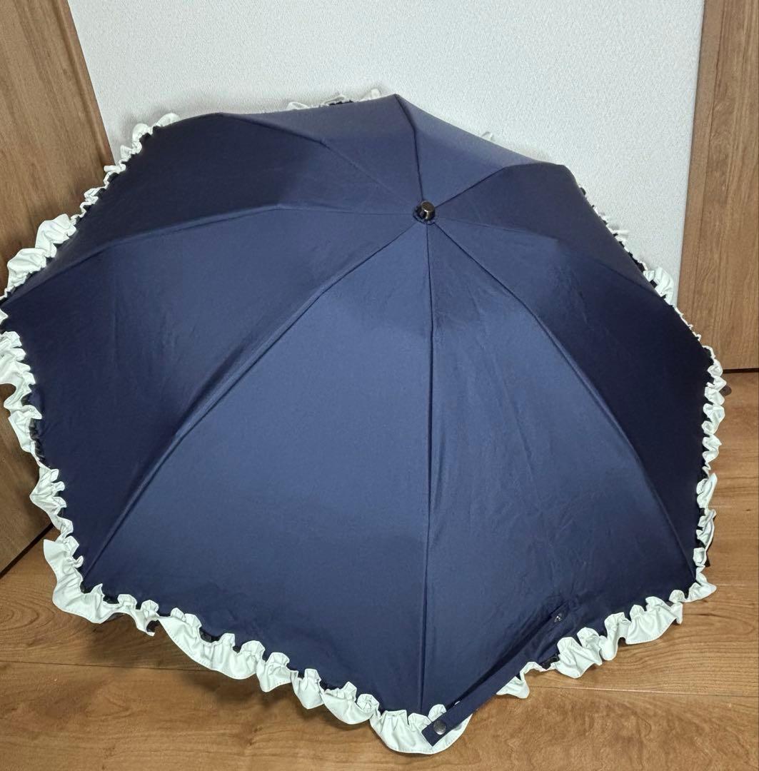 芦屋ロサブラン日傘 3段折フリル 遮光率100％