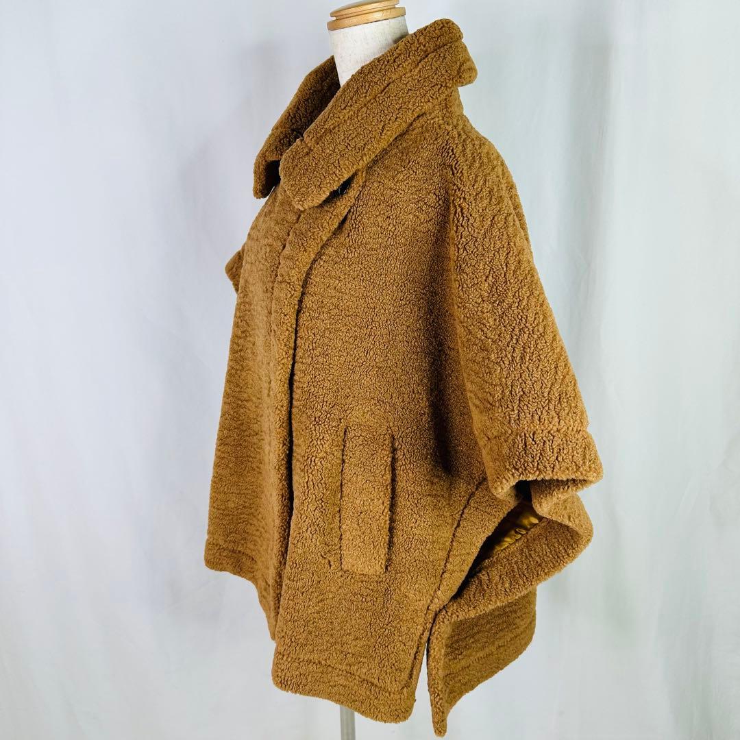 PASSIONE パシオーネ　ブラウン ボア ポンチョ Mサイズ　a134