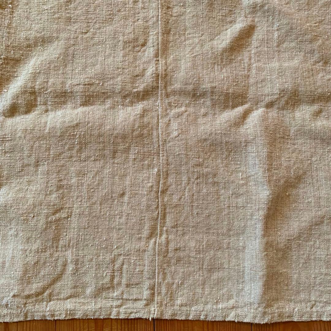 フランス＊アンティークホームスパンリネンシーツです＊手紬手織りシャンブルリネン