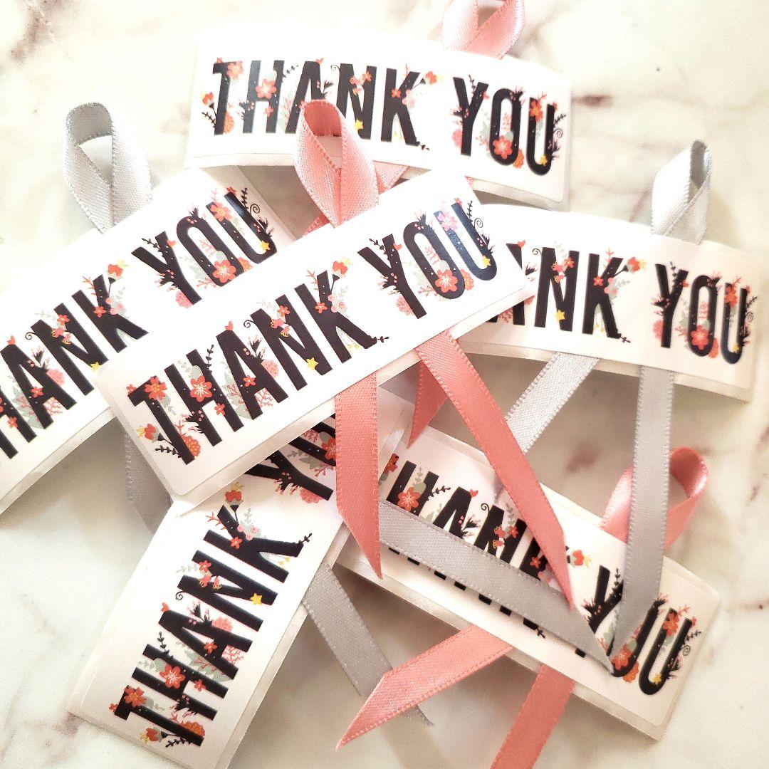 No.182　リボン付きサンキューシール　リボンシール　ギフトシール　ラッピング