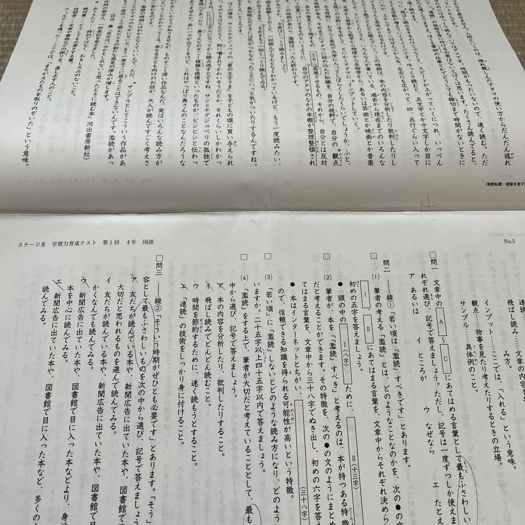 2025年 日能研 4年 ステージⅢ 育成テスト❶〜❾