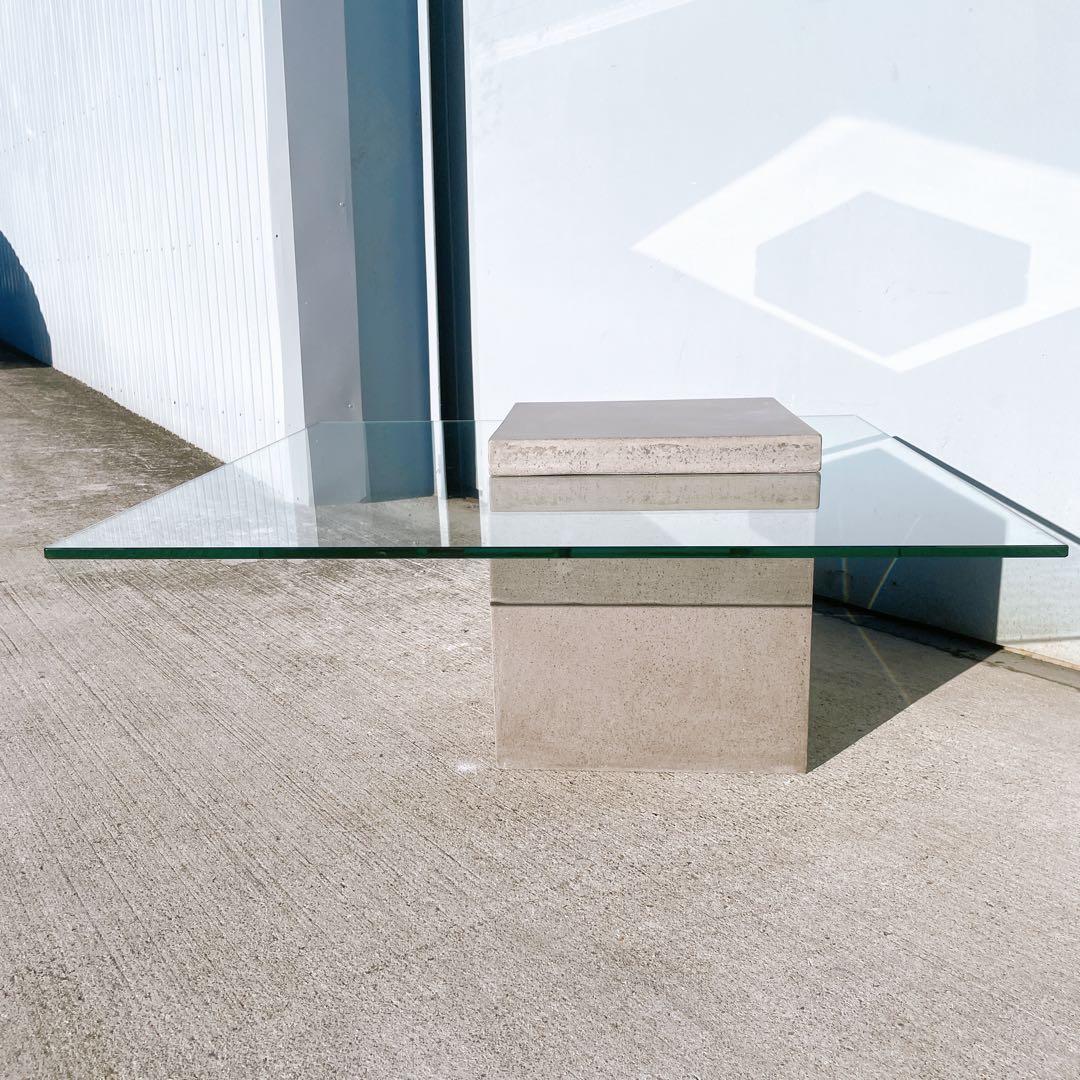 【送料込】moda en casa FLYING table ガラステーブル