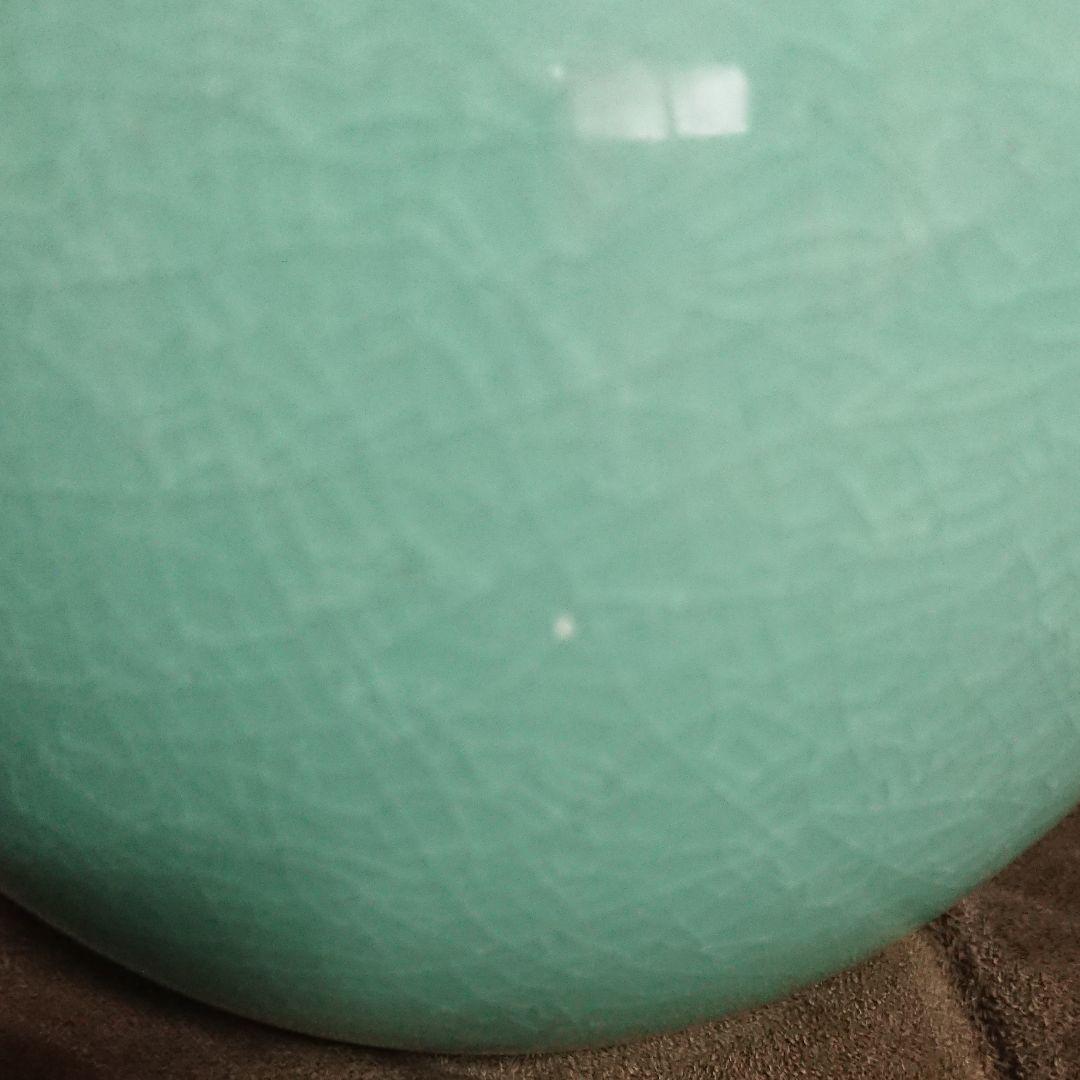 信楽焼 青磁双耳花瓶