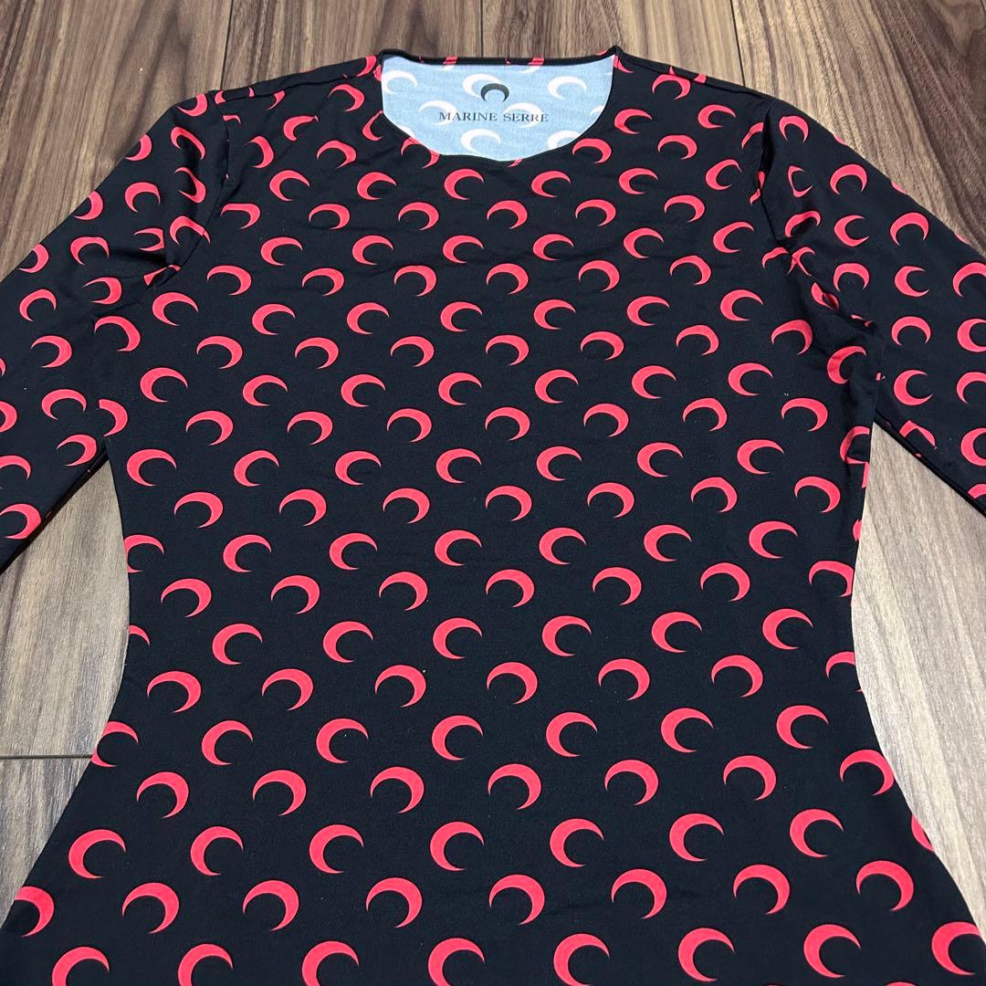 MarineSerre ムーンプリントジャージークルーネックトップ XS