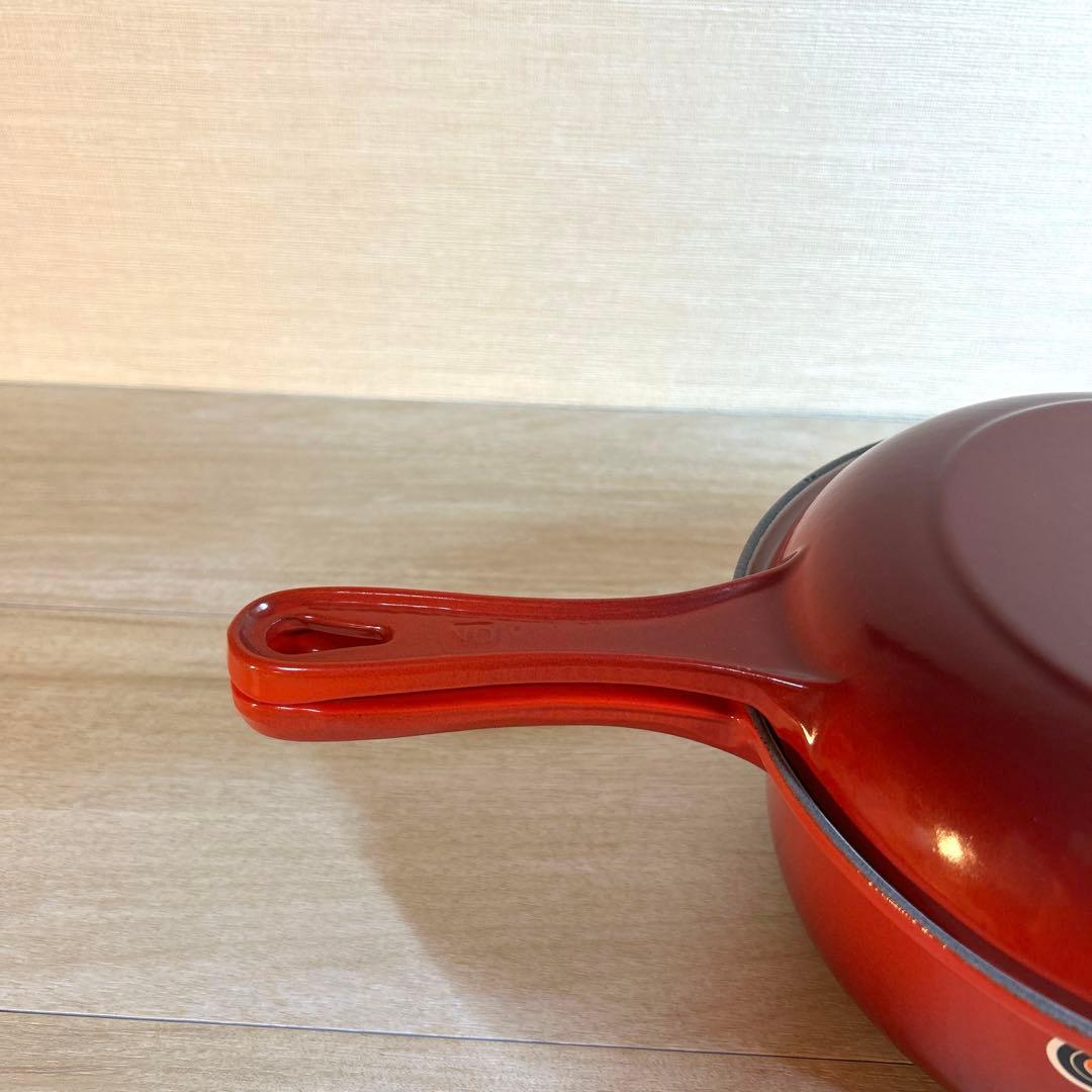 ルクルーゼ　マルチファンクション　片手鍋　チェリーレッド　22cm