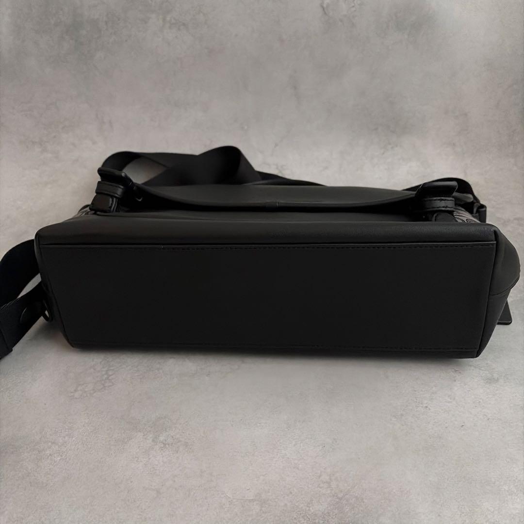 【極美品✨】COACH シグネチャー×レザー　ショルダーバッグ　メッセンジャー