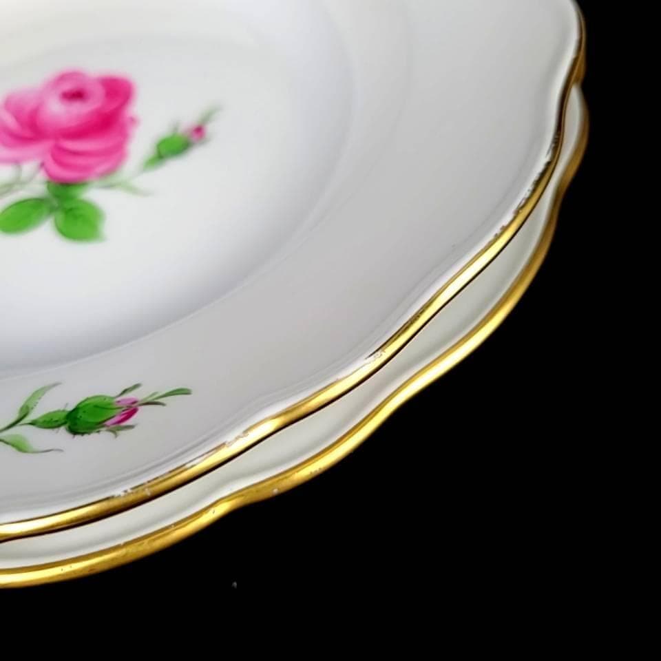 ＊良品＊マイセン　ピンクローズ　モスローズ　ディーププレート　深皿　6枚 1