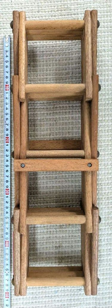 木製格子ラック 伸ばした時約60cm　ワインケース　瓶ケース