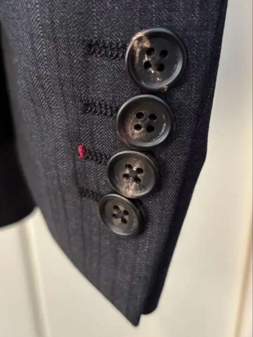 【美品】ポールスミス 2Bスーツ グレーストライプ REDA 日本製 Mサイズ