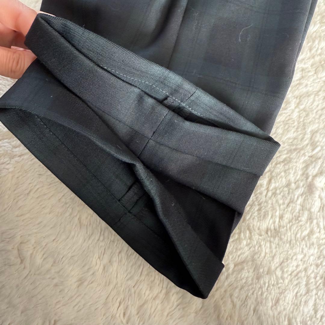 グリーンレベル　ユナイテッドアローズ　フォーマルスーツ　130 チェック　緑