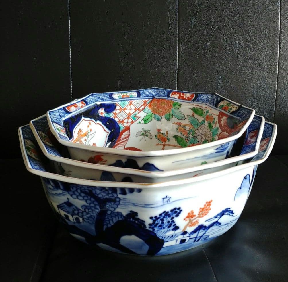 伊万里八角鉢　(大）