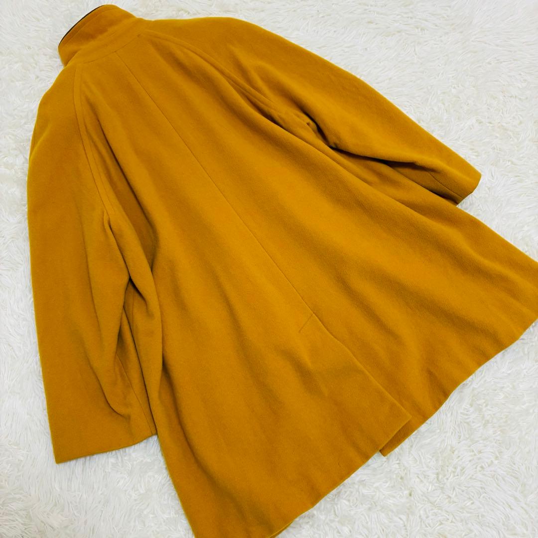 Aquascutum　ロングコート　ウール100%　イングランド製　イエロー