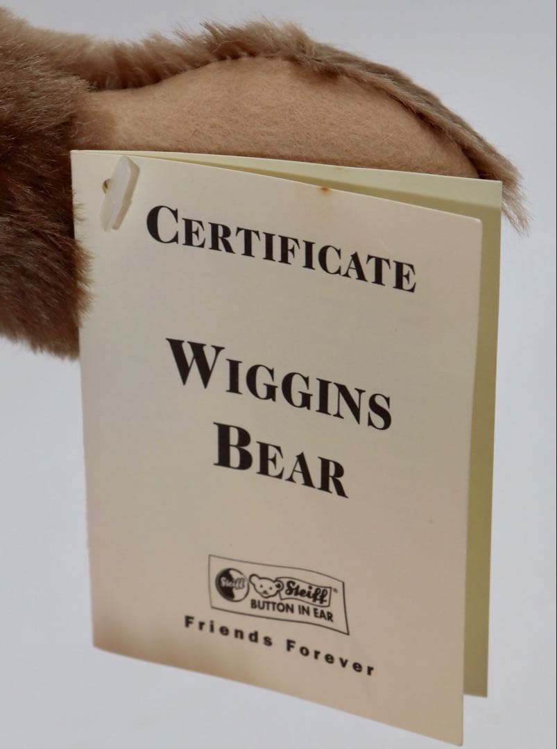 WIGGINS BEAR 1996年 フロリダのテディベア博物館限定品