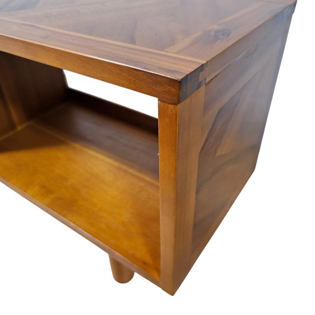 木製 TVボード ローボード 寄木 ヘリンボーン風 天板 収納付き テレビ台