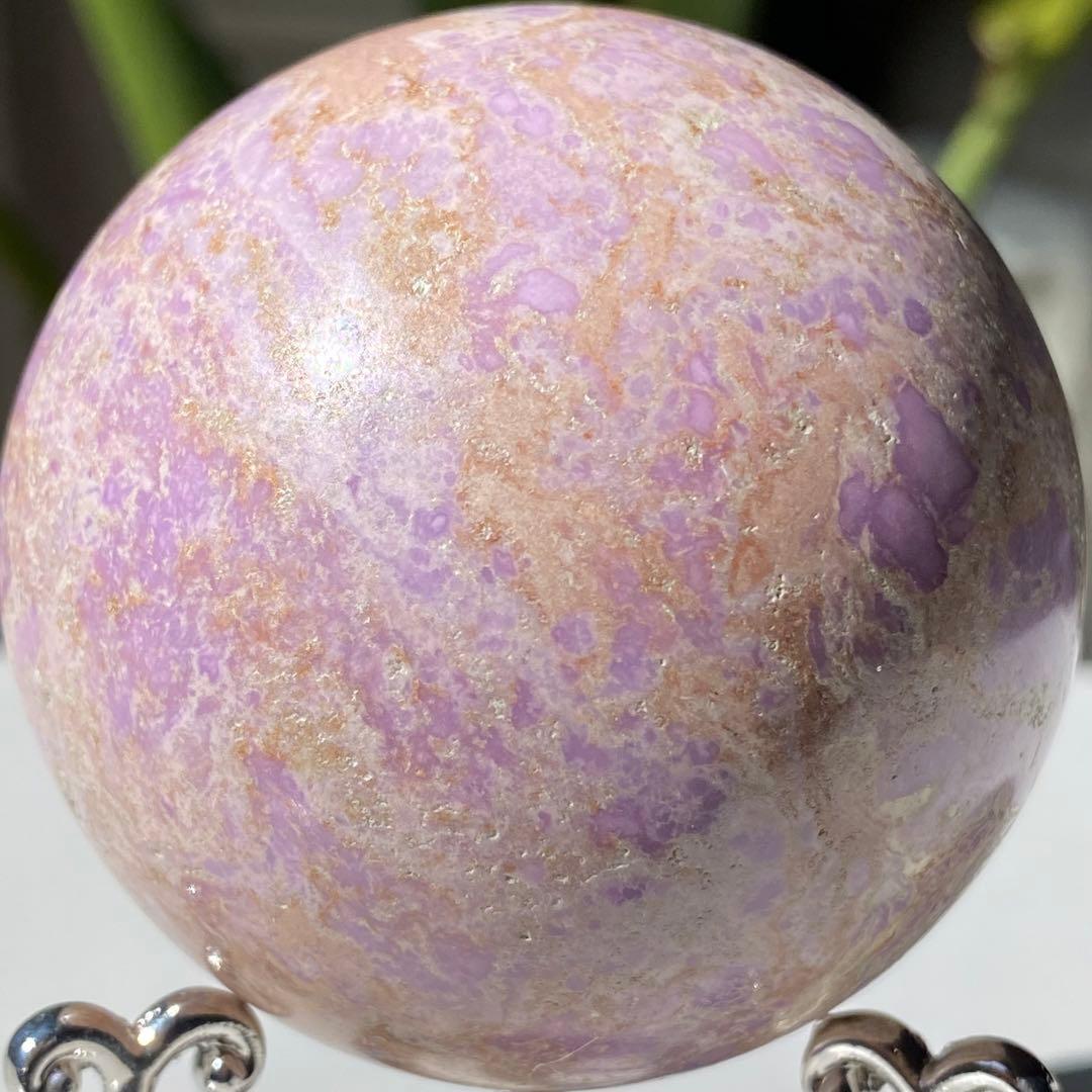 【 天然石 キュート フォスフォシデライト スフィア 約59㎜ 丸玉 】