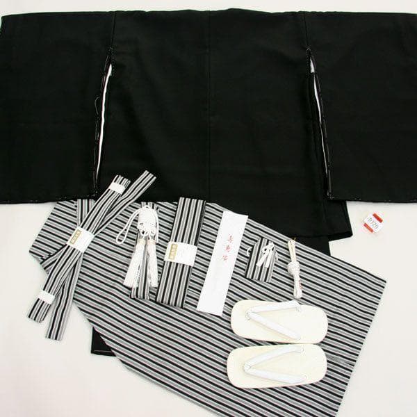 七五三 5才 男児 着物 紋付 羽織袴フルセット 祝着 日本製 NO140909