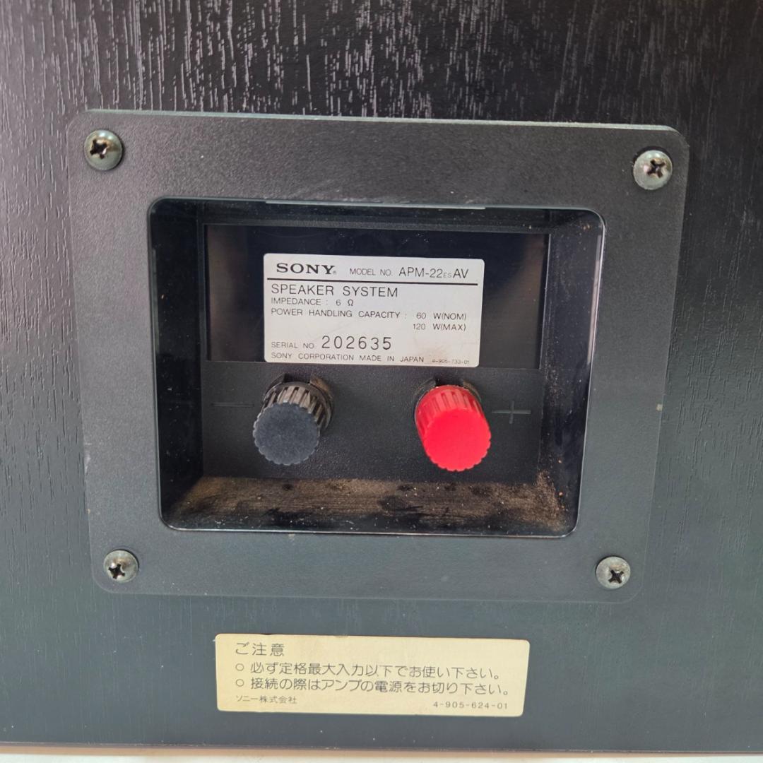 SONY ペアスピーカー APM-22ES 連番 大型スピーカー 木目調 レトロ