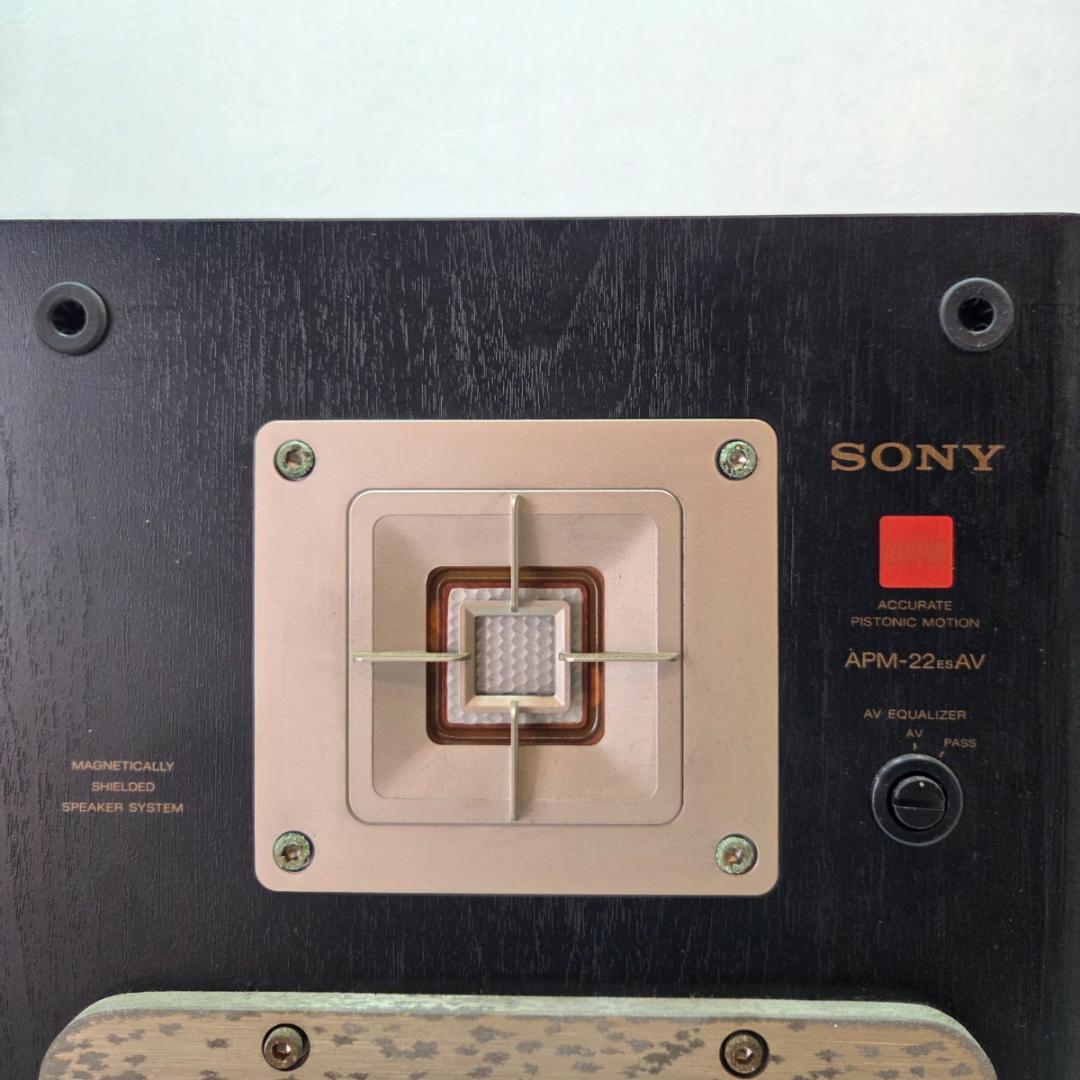 SONY ペアスピーカー APM-22ES 連番 大型スピーカー 木目調 レトロ