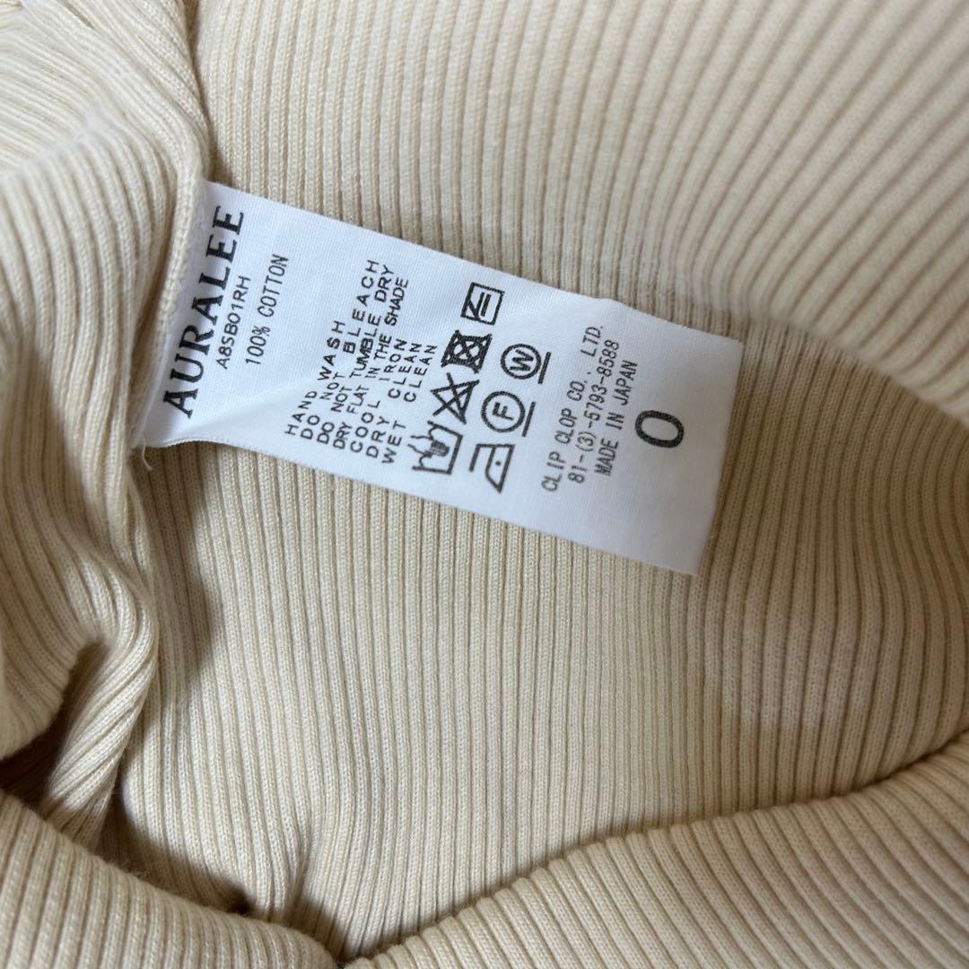 AURALEE x ロンハーマン ギザボートネック プルオーバーリブカットソー0