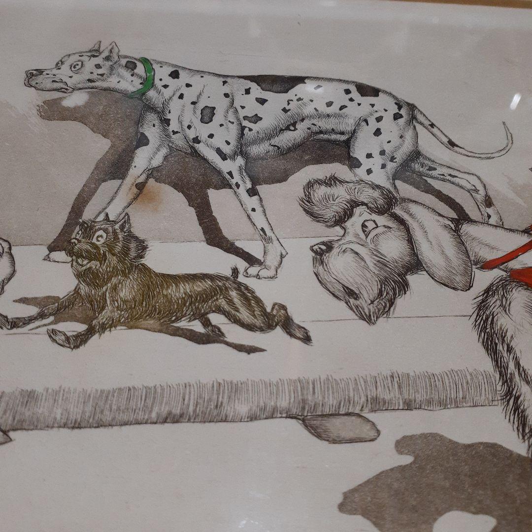 セール‼️ボリスオクライン、犬の絵　緻密な描写‼️手書き‼️