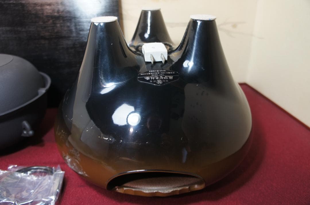 専用☆さびでお悩みのお方へ志きの合金製朝鮮風炉釜 唐銅蓋 釜鐶 電熱器 送料込