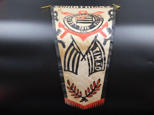 クラブ支給品　親善試合ペナント交換用公式コリンチャンスフラッグ ＆ 選手間交換用