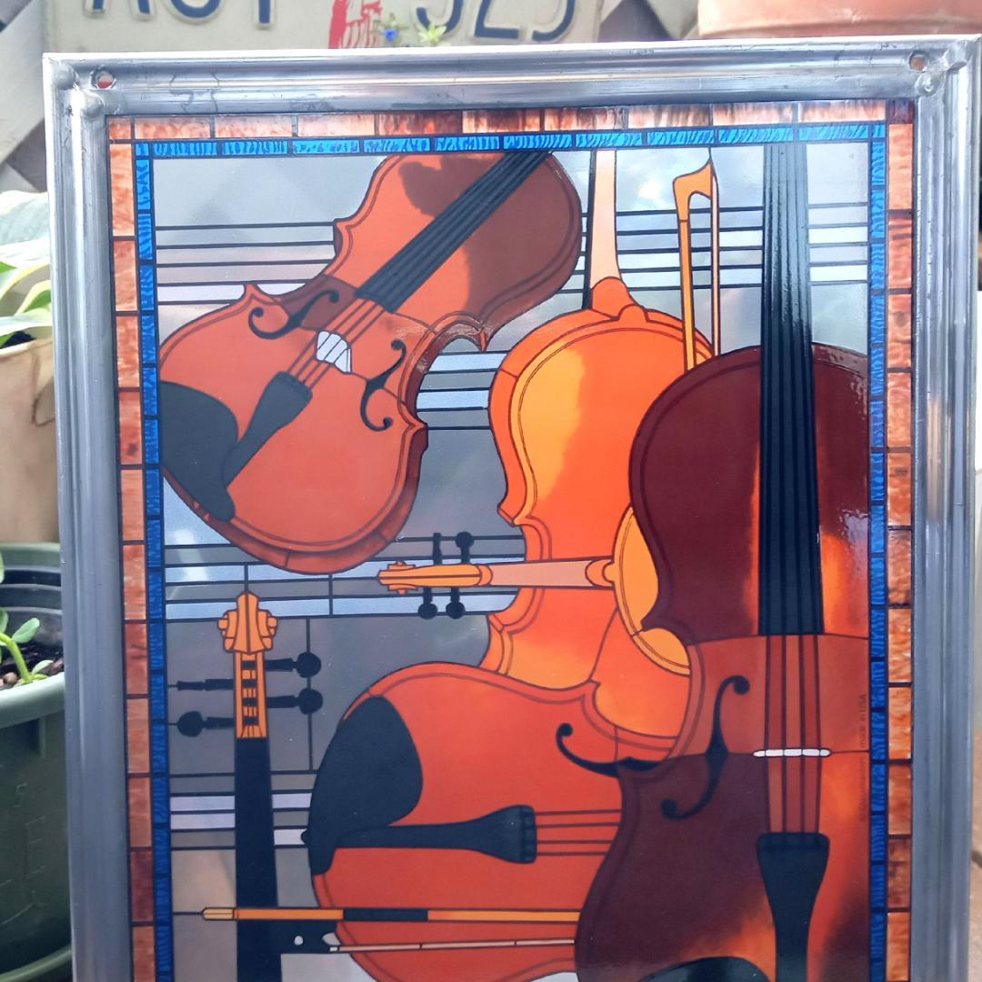 アメリカ ステンドグラス Violinヴァイオリン グラスマスターズ社アールデコ