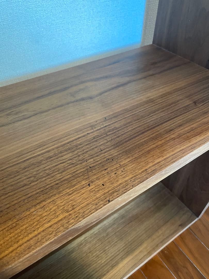 MUJI 無印 スタッキングシェルフ ワイド ２段 ウォールナット　中古品