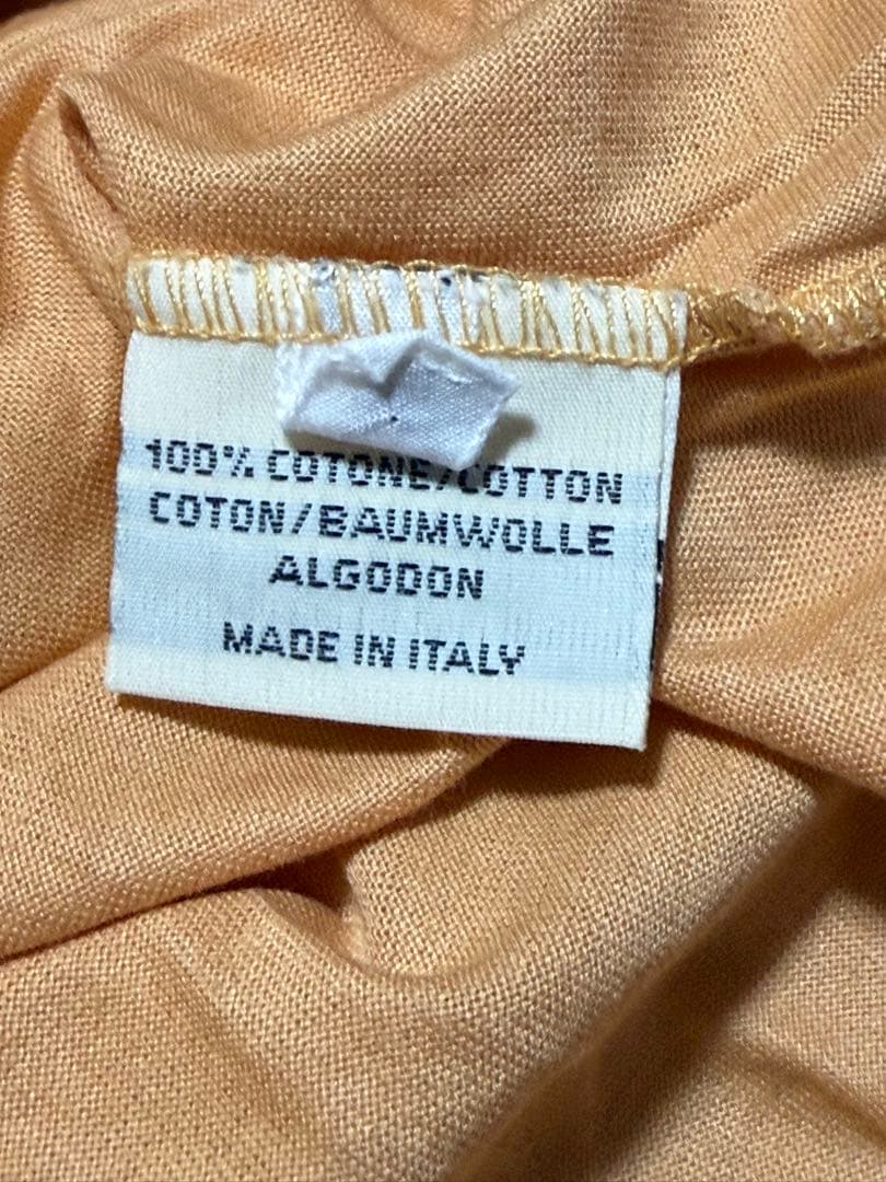 HERMES エルメス マルジェラ 馬車 ロゴ 刺繍 柄 Tシャツ M オレンジ