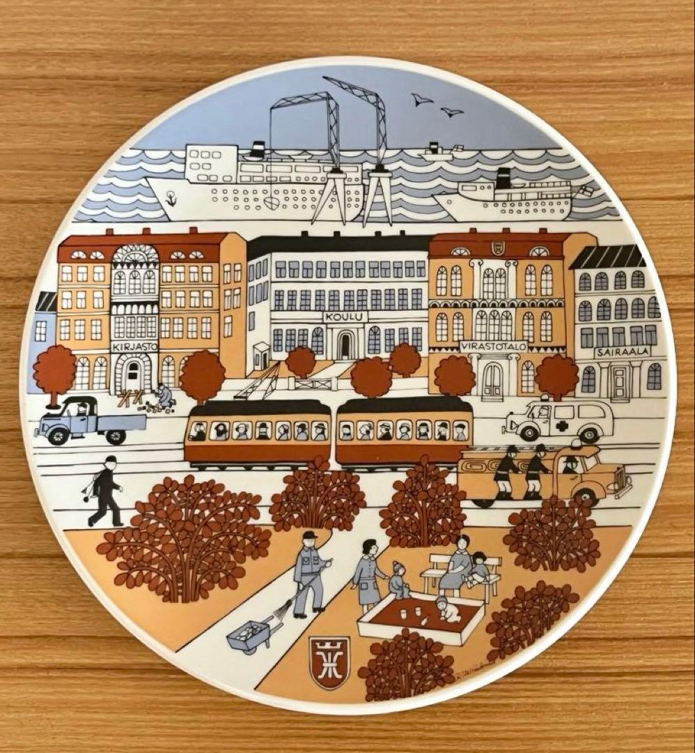 【別注品】ARABIA ウオシッキネン KTV(地方自治体労働者組合)プレート