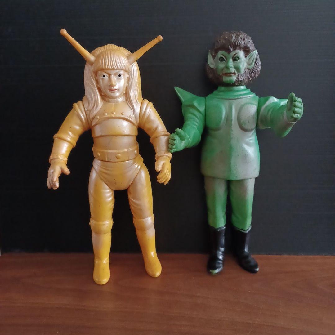 当時物ブルマァク製「マグマ大使＆ゴア」希少ソフビフィギュア2点セット