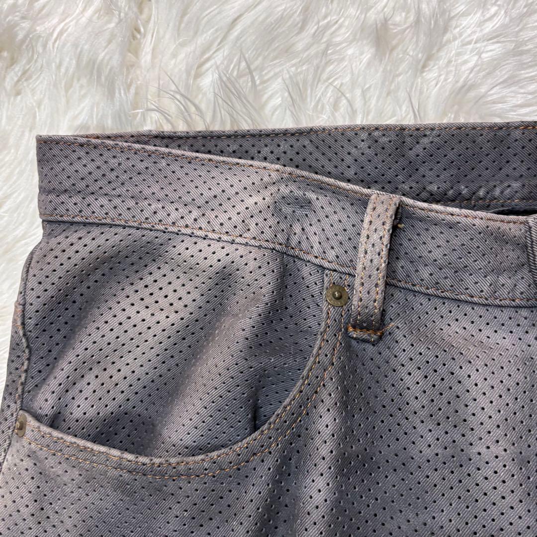 KUSHITANI KWP leather メッシュパンツ グレー