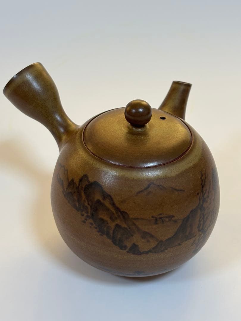 佐渡 無名異焼き 茶器セット湯呑み茶碗 5客 急須 1個 3代目伊藤赤水