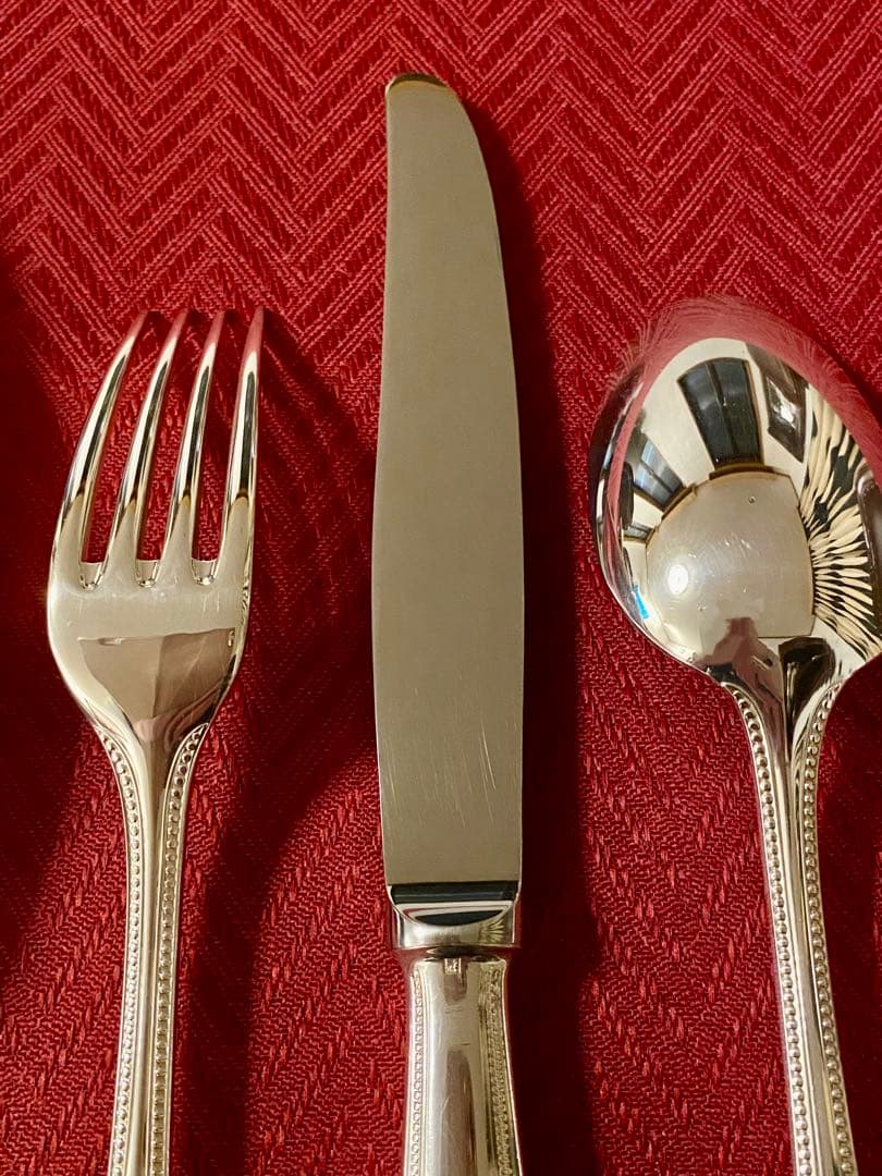 【☆美品☆】クリストフル パール テーブルサイズ カトラリーセット