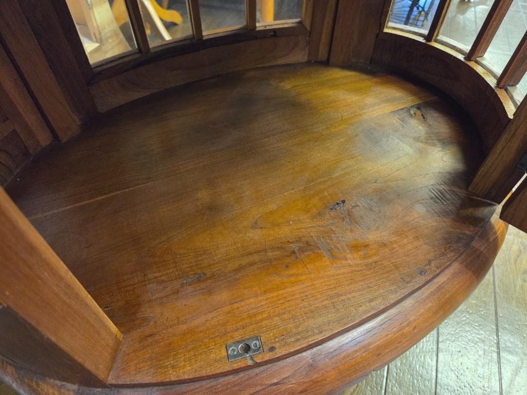 〈たのめる便・現状渡し〉ボトルショーケース 木製収納テーブル