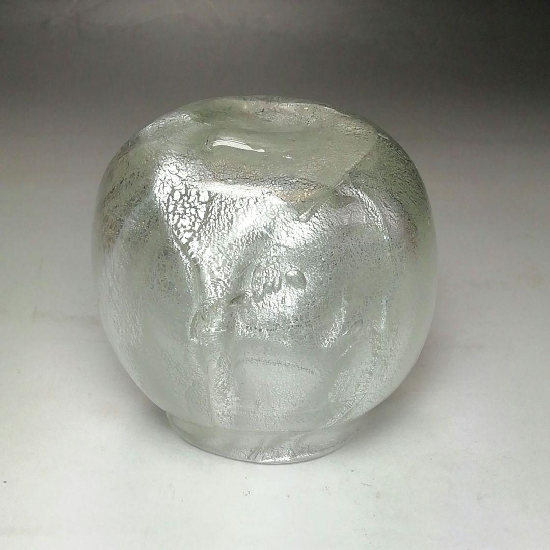 Ｓ７１４　茶入　『銀彩硝子　茶入』『伊藤直仁』　共箱　茶道具