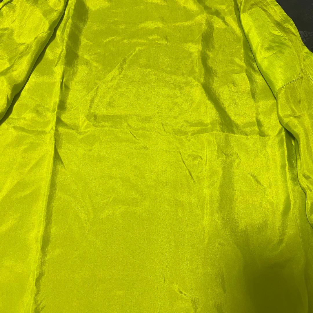 シャンハイタン 上海灘 チャイナ シャツ シルクシャツ M 黒 カンフー 太極拳