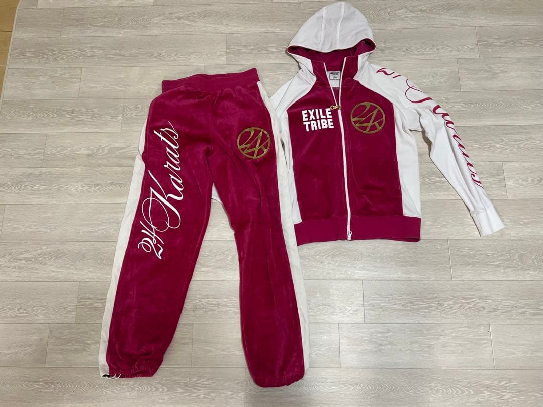 [yuuu]24karats おまけ付き　上下セットアップ ベロア M