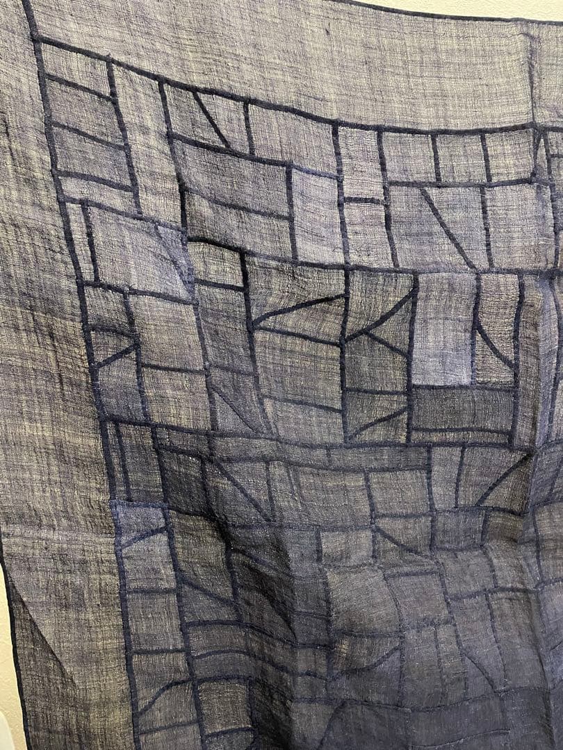 ポシャギ 韓国パッチワーク ヴィンテージ 1950s 紺 105 ×107