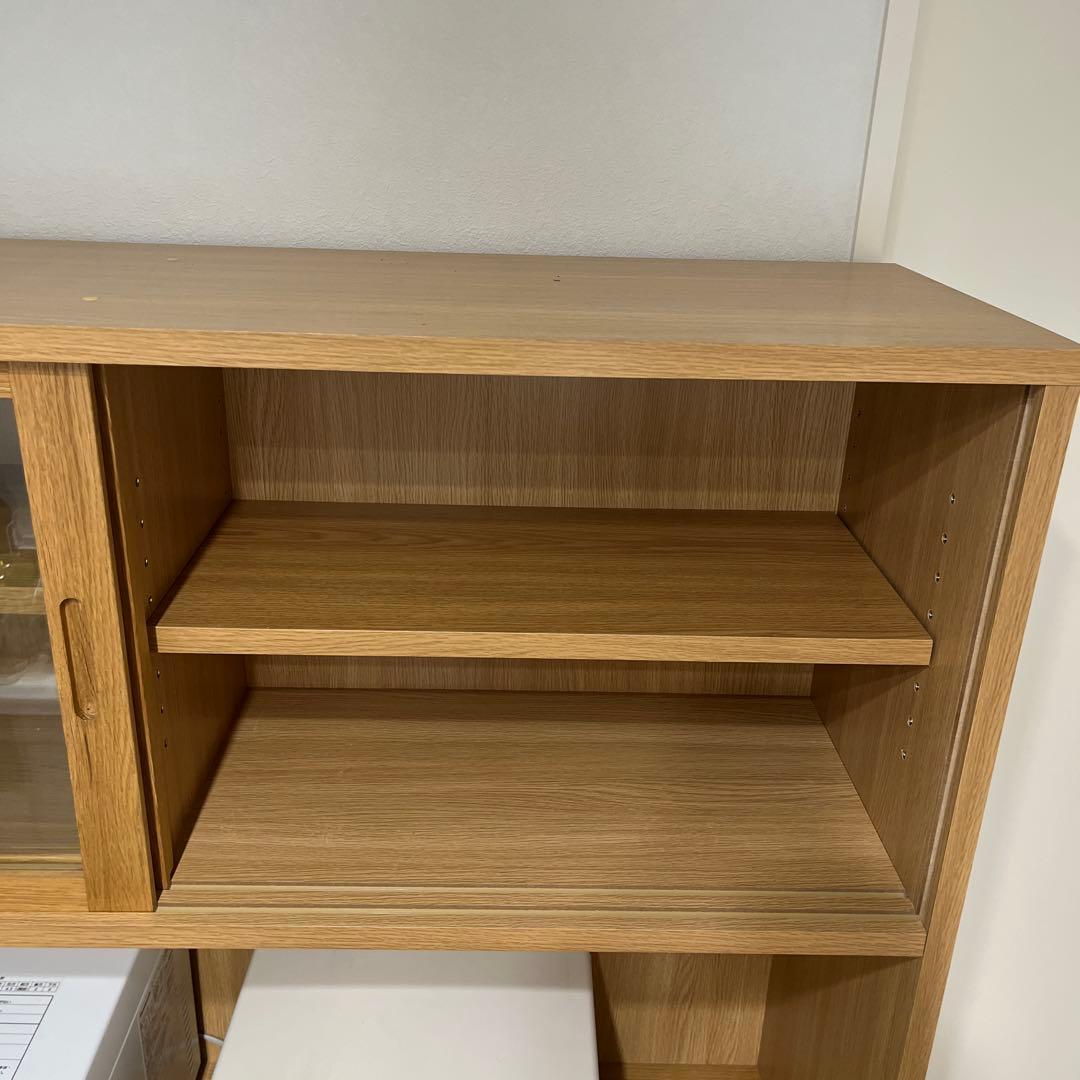 10月21日〜22日発送 無印良品 木製カップボード・幅120cm・オーク材