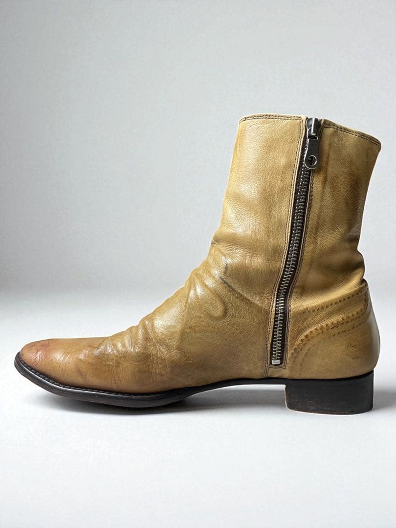 Mihara Yasuhiro 初期 炙り出しサイドジップブーツ 27