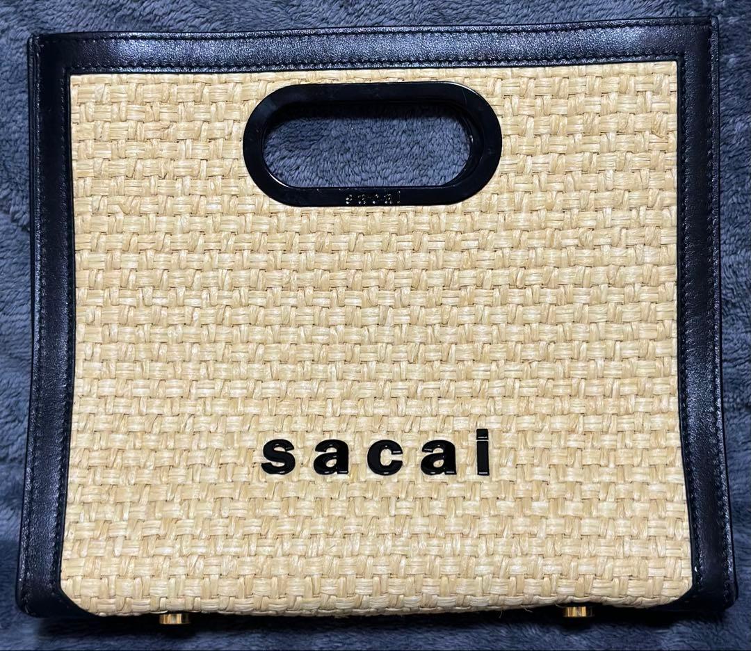 sacai サカイ ロゴ カゴミニバッグ ハンドバッグ 鞄